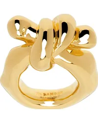 Jil Sander Gold Twist Ring Gold