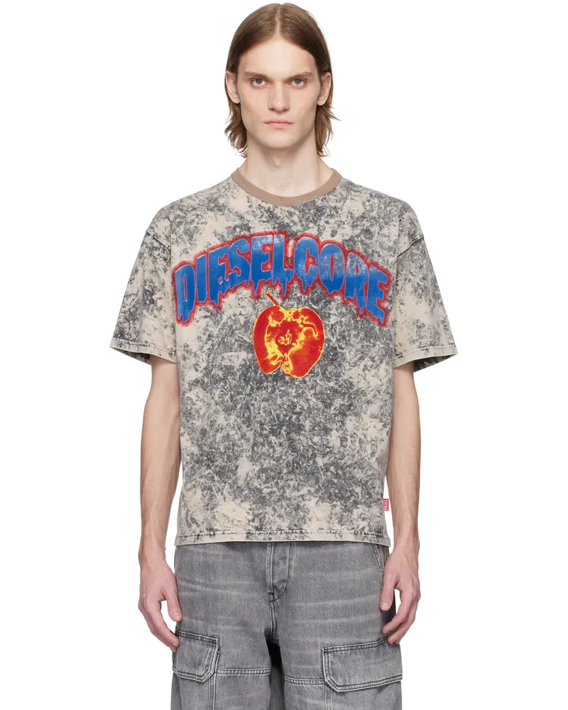 Diesel Gray T-Boxt-R9 T-shirt 9dta