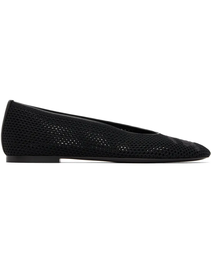 Burberry Black Mesh Ballerina Flats Black
