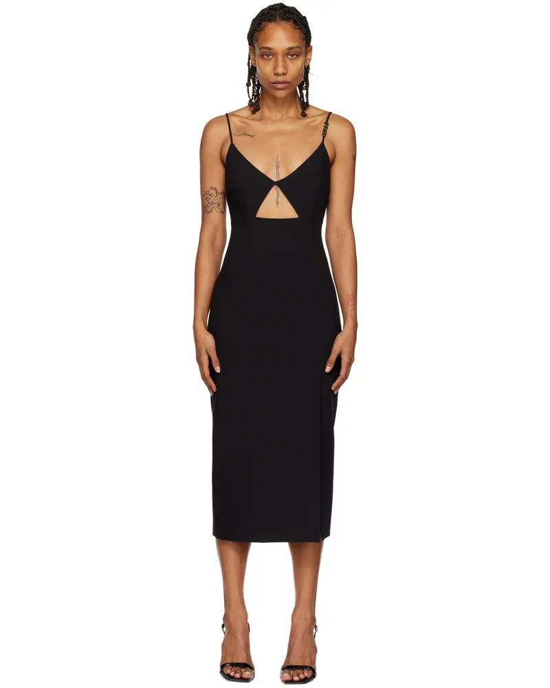 HUGO BOSS Black Cutout Midi Dress 1