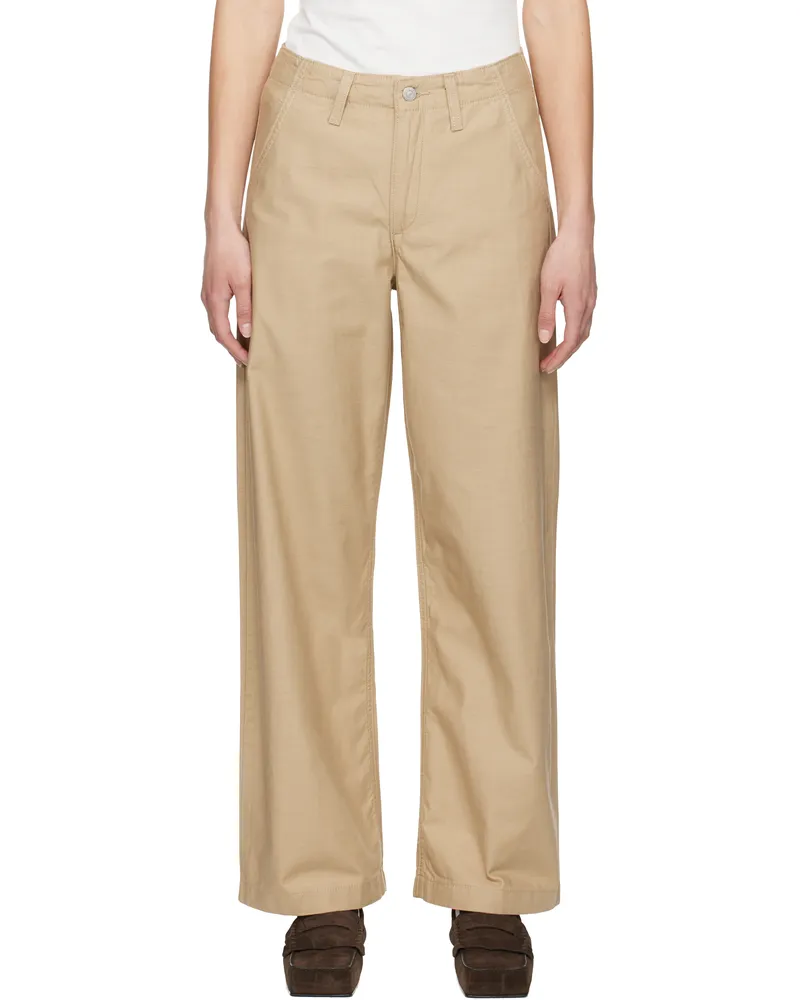 Levi's Beige '90s Straight Trousers Travertine