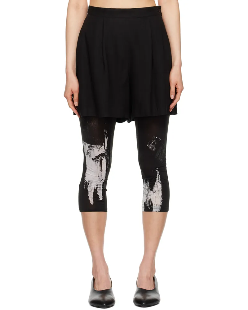 Yohji Yamamoto Black Two-Pocket Shorts 2