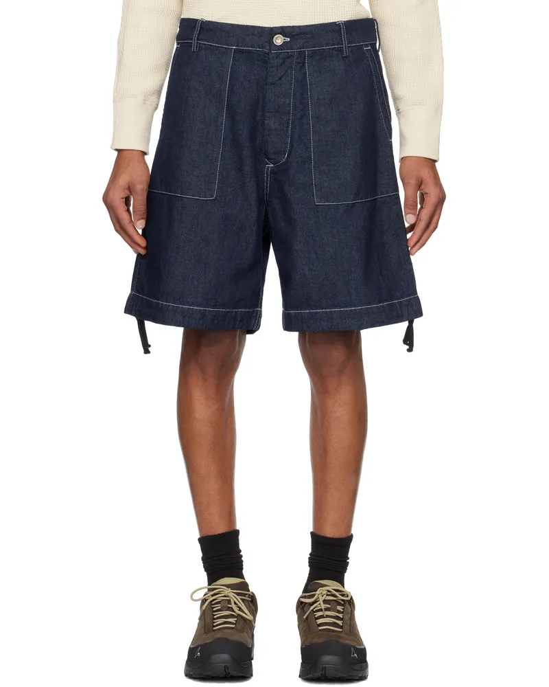 C.P. Company Blue 3/1 Denim Shorts Denim