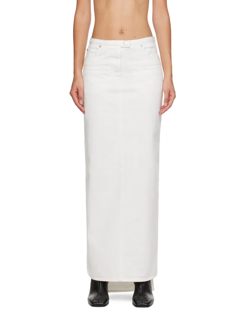 Courrèges White Seven-Pocket Denim Maxi Skirt Heritage