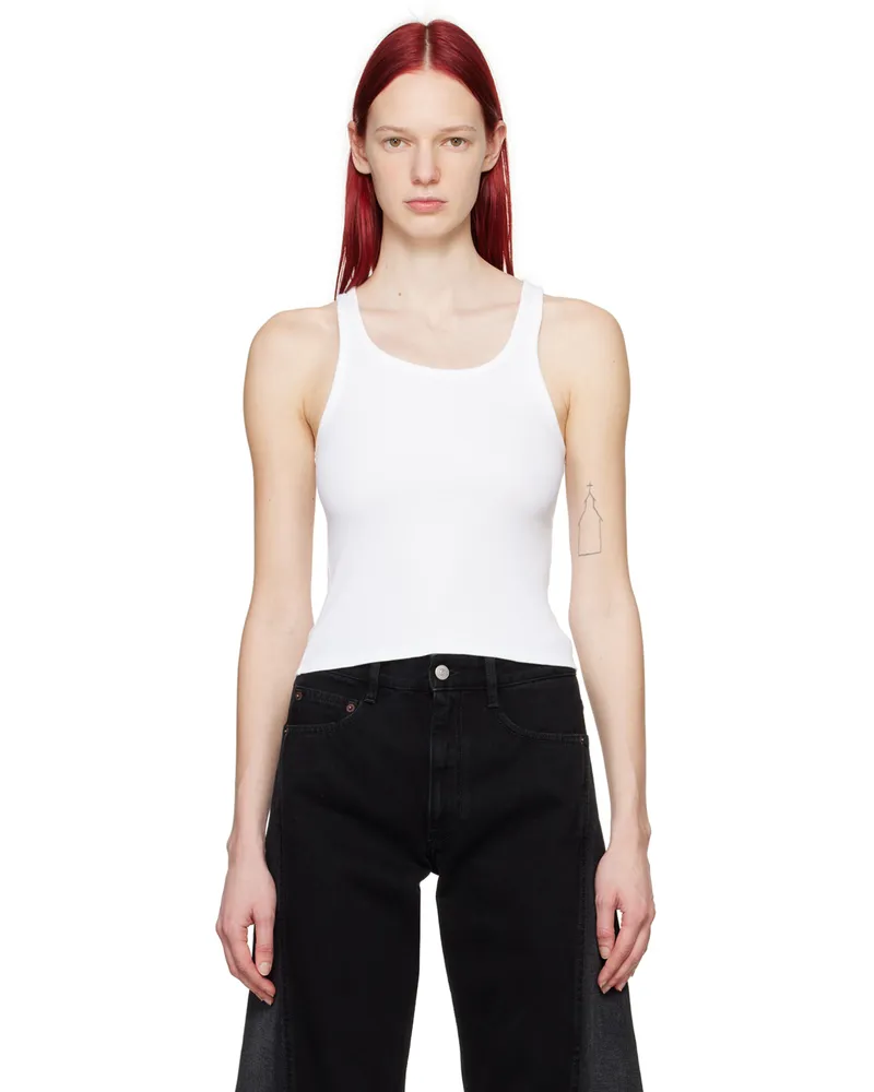 Maison Margiela White Cutout Tank Top 100