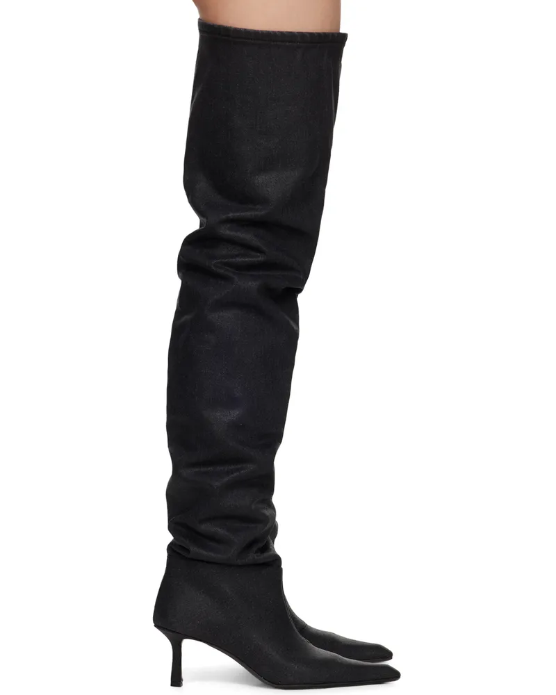 Alexander Wang Gray Viola Denim Boots 015
