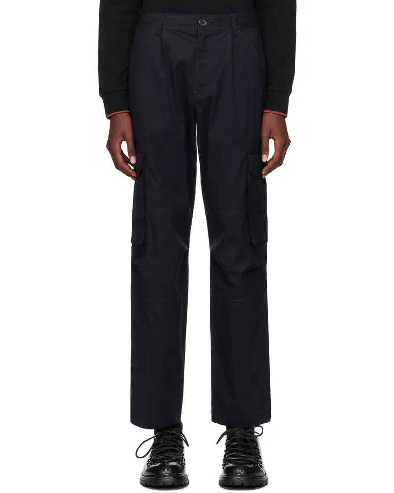 Paul Smith Navy Loose-Fit Cargo Pants 49