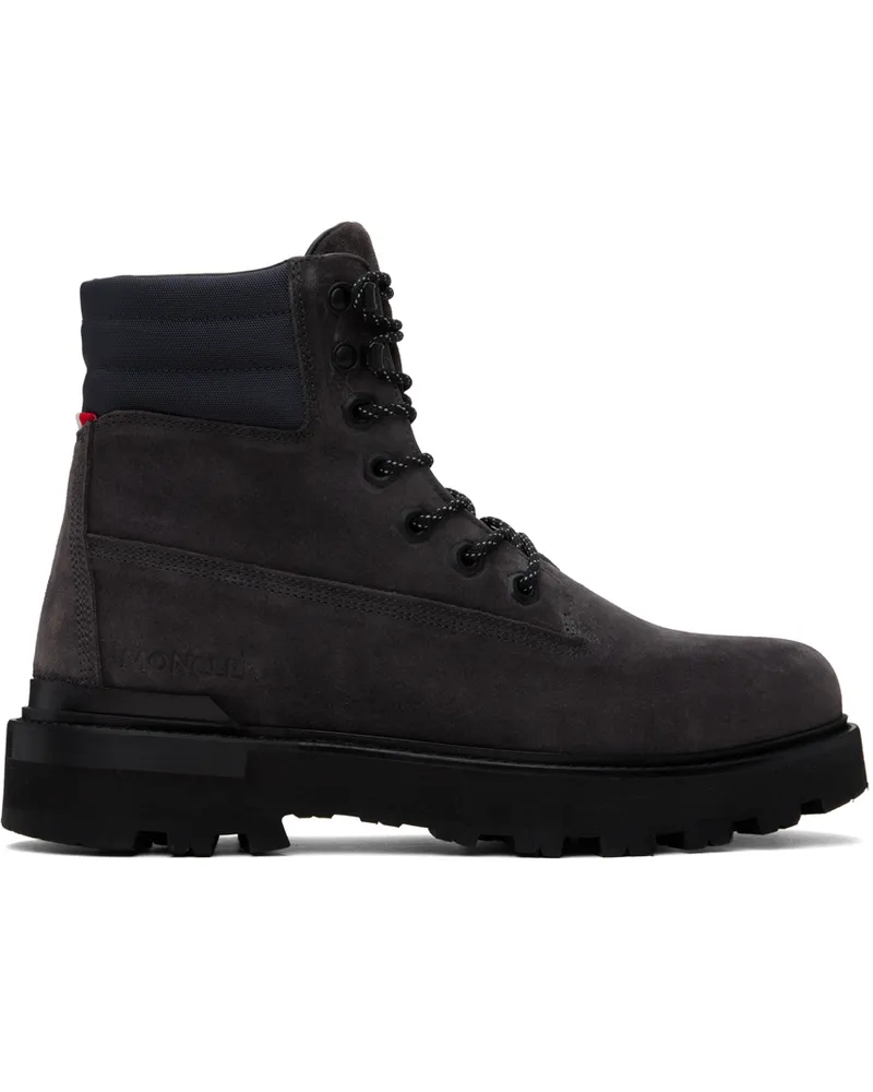 Moncler Gray Peka Boots Anthracite