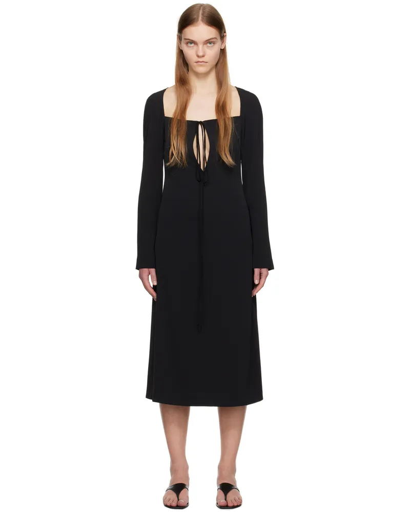 Sandy Liang Black Hampton Maxi Dress 001