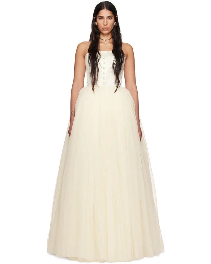 BODE SSENSE Exclusive Off-White Harbour Maxi Dress White