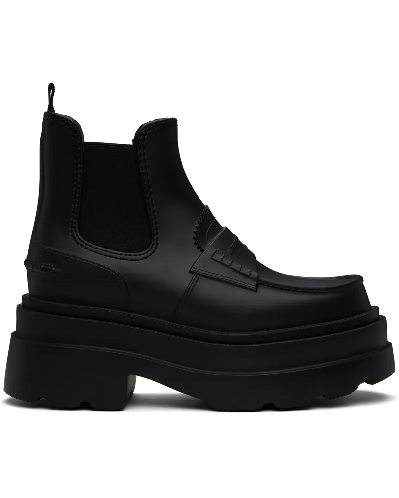 Alexander Wang Black Carter 75mm Ankle Platform Rain Boots Black
