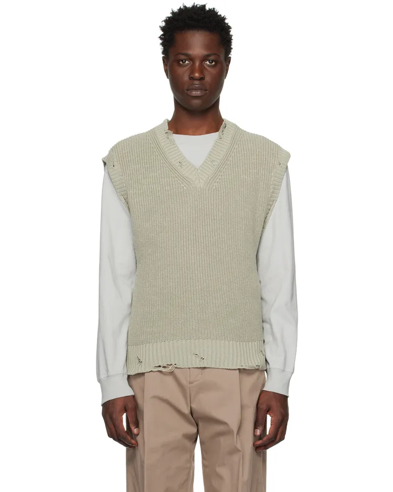 Han Kjøbenhavn Beige Distressed Vest Sand