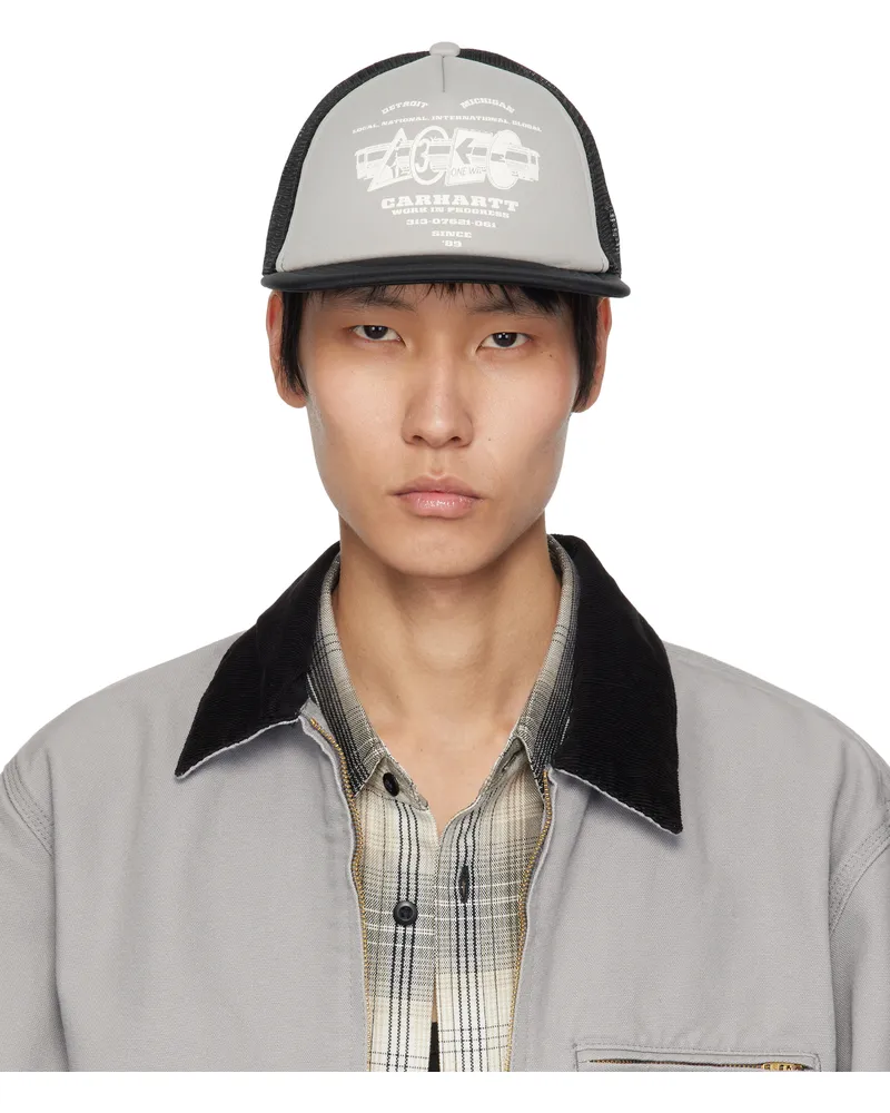 Carhartt WIP Gray & Black Runaway Trucker Cap 2nzxx