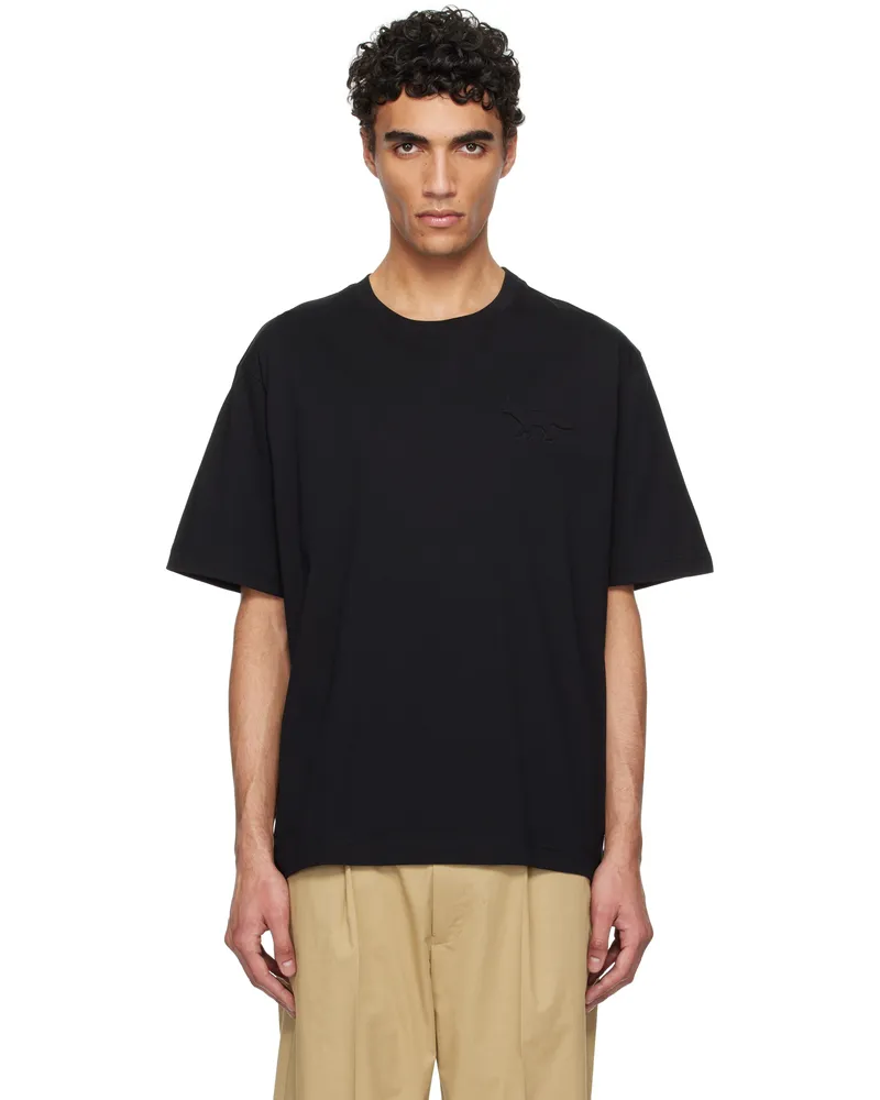 Kitsuné Black Embossed Profile Fox Oversize T-shirt P199