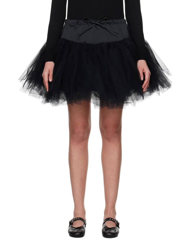 Simone Rocha Black Elasticated Ballet Tutu Miniskirt Black
