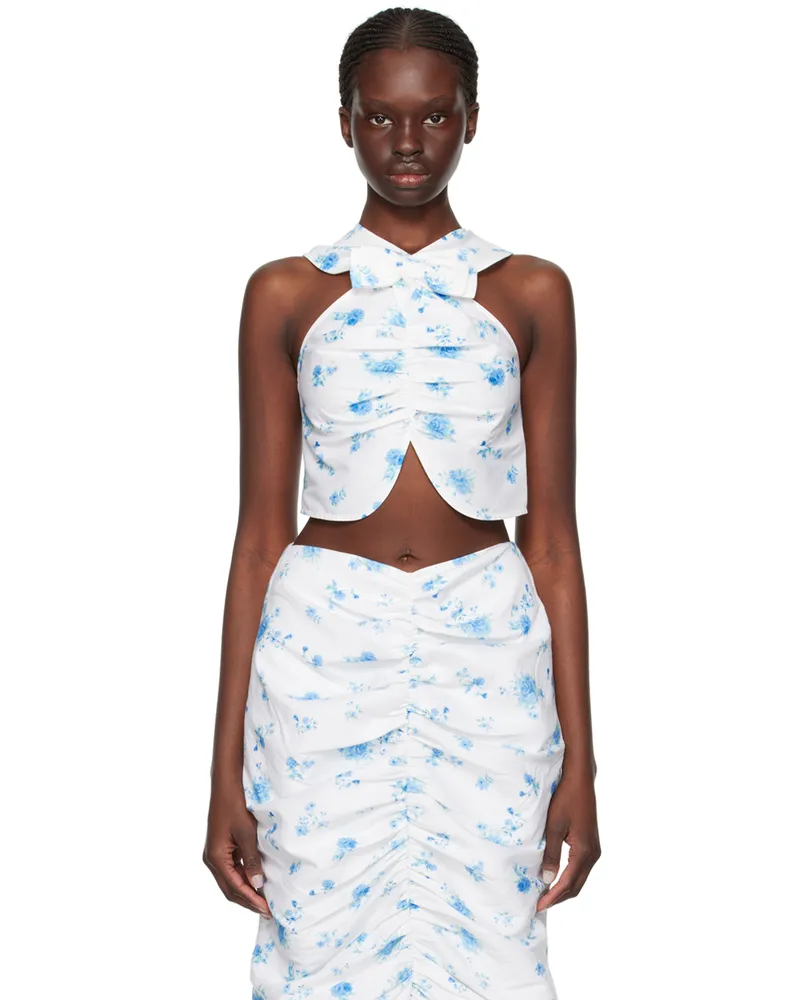 SHUSHU/TONG White Crossover Bow Camisole Pt243