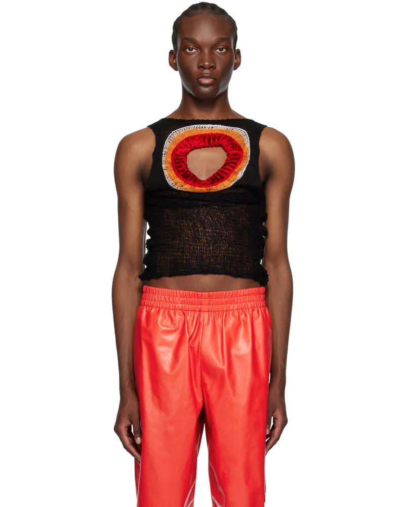 Marni Black Cutout Tank Top 00n99