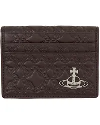 Vivienne Westwood Brown Embossed Card Holder Aw24-d408