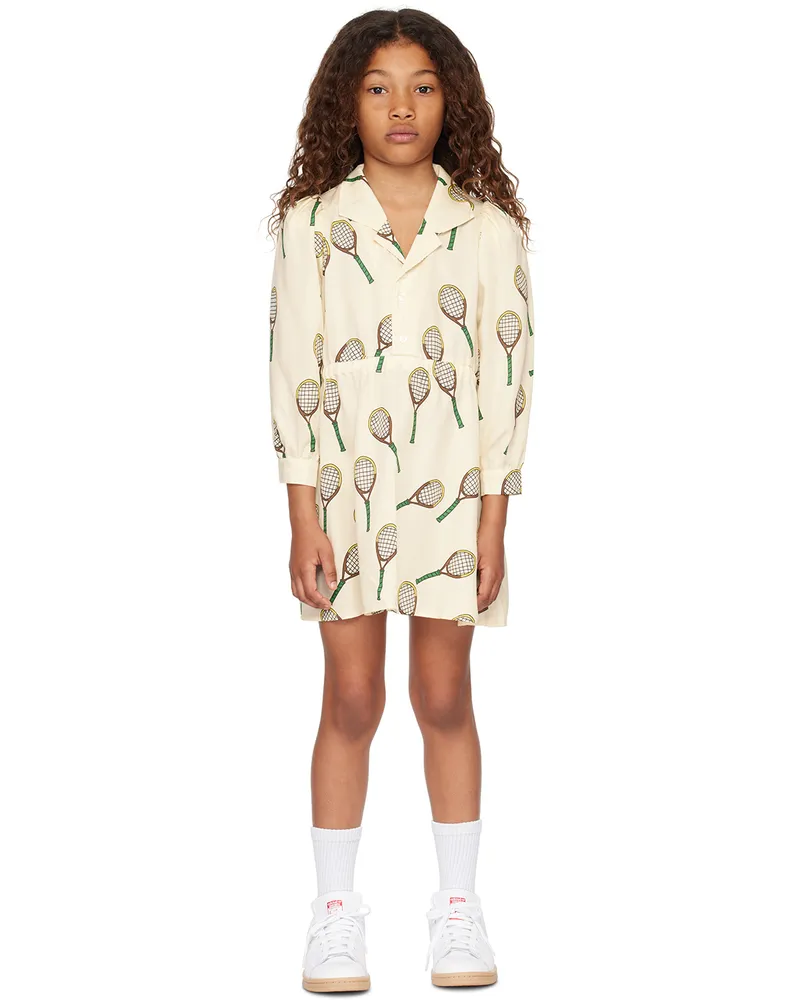 Mini Rodini Kids Off-White Tennis Dress Offwhite