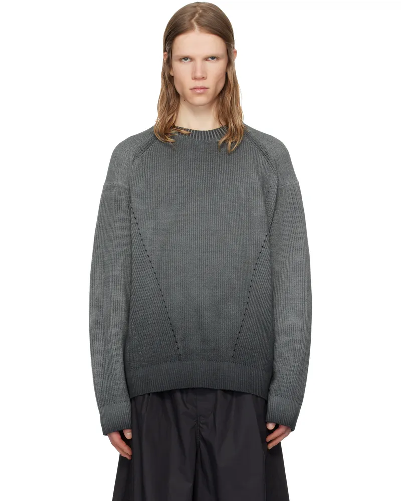 JUUN.J Gray Cotton Dyed Sweater Grey