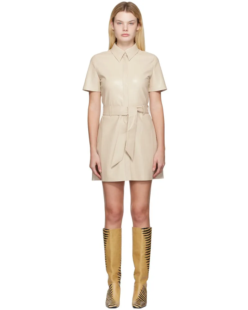 Nanushka Beige Halli Minidress Creme