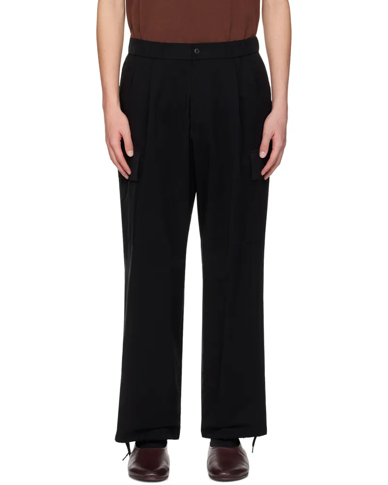ATON Black Drawstring Cargo Pants 005