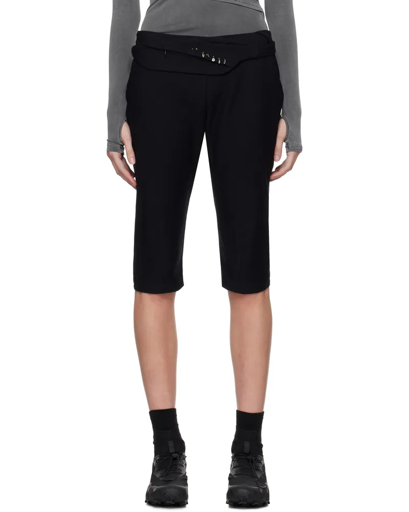Hyein Seo Black Charm Bag Capri Trousers Black