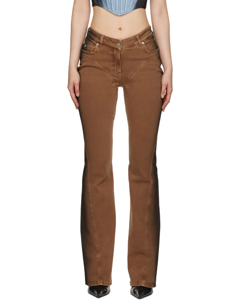 Thierry Mugler Tan Gradient Jeans B399