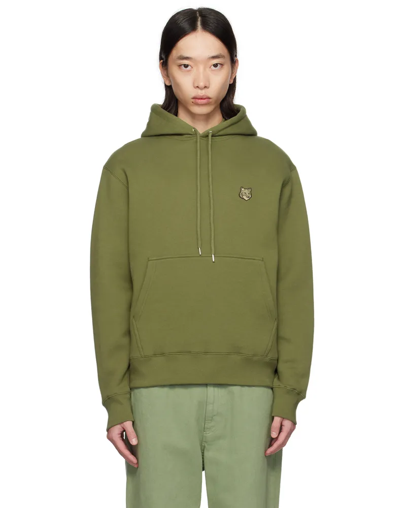 Kitsuné Green Bold Fox Head Comfort Hoodie P384