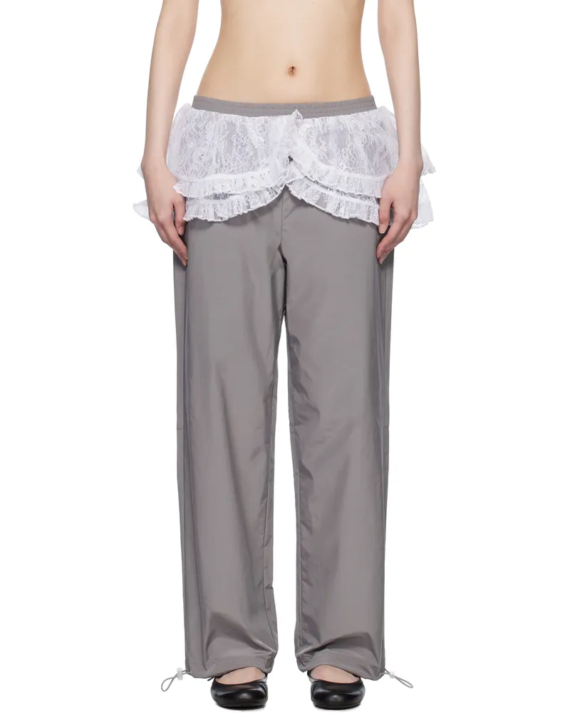 Sandy Liang Gray Rodez Trousers Grey