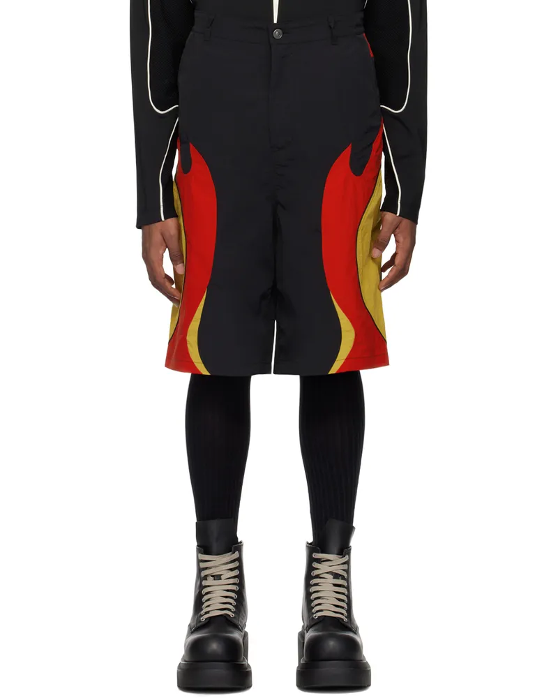 KUSIKOHC Yellow & Black Rider Shorts Yellow
