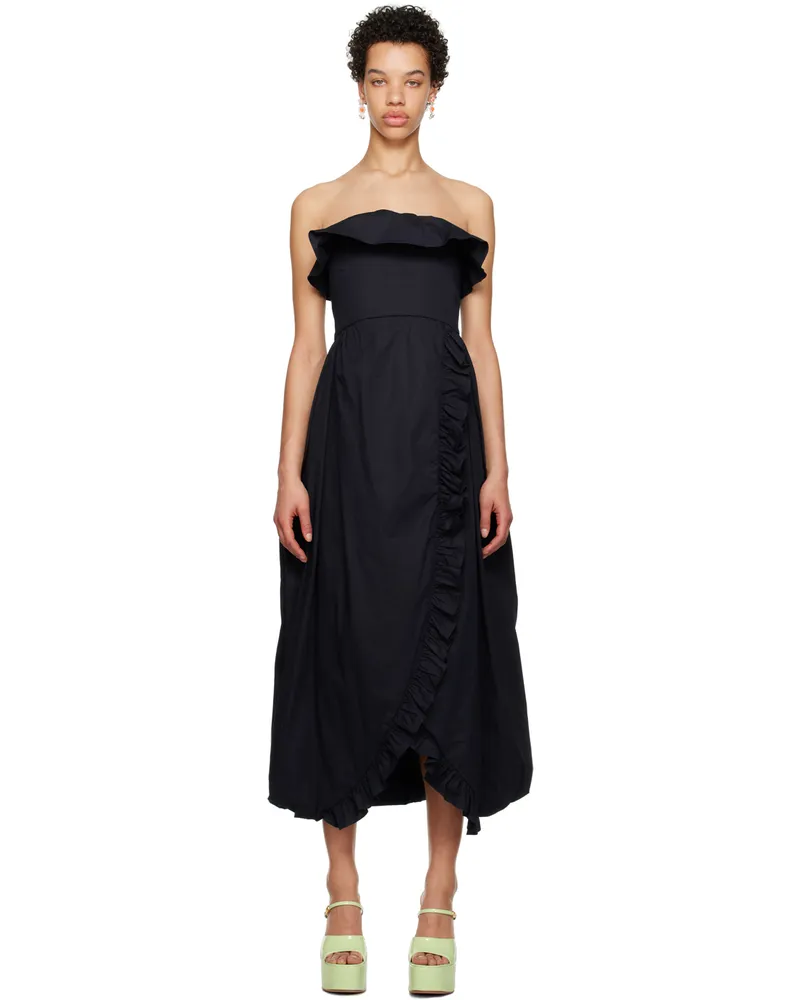 Kika Vargas SSENSE Exclusive Navy Sylvia Maxi Dress Navy