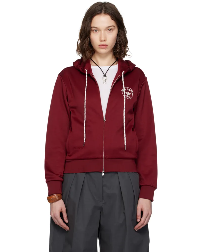 Wales Bonner Burgundy adidas Originals Edition Track Hoodie Collegiate