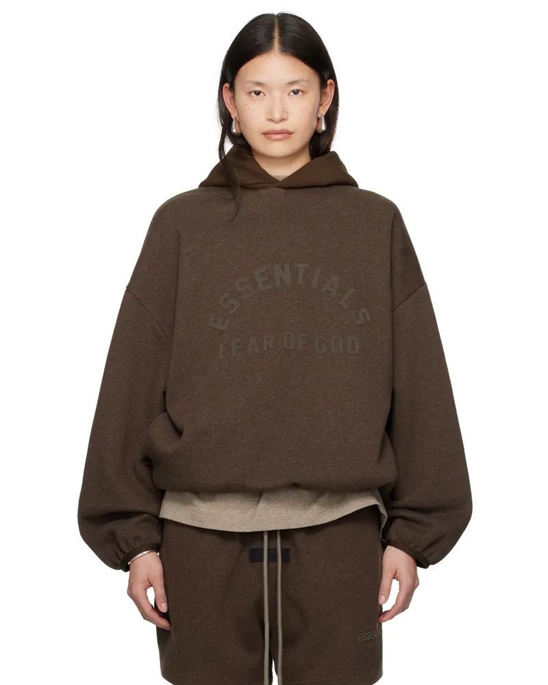 Fear of God Brown Bonded Hoodie Heather