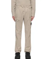 Stone Island Gray Garment-Dyed Cargo Pants Vdust