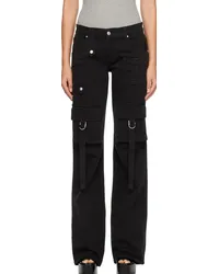 Blumarine Black Cinch Strap Cargo Pants Nnero