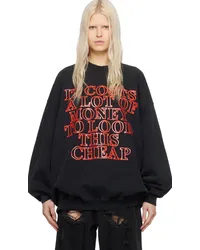 VETEMENTS Black Very Expensive Sweatshirt Washed