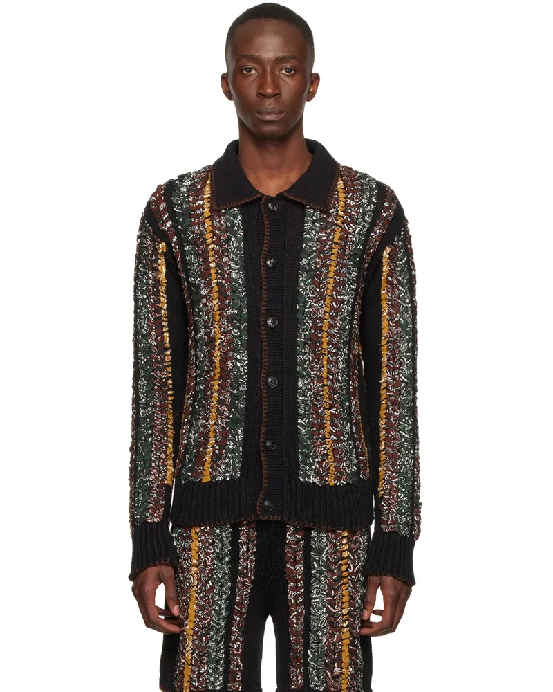 Amiri Black Cotton Cardigan Black-cotton