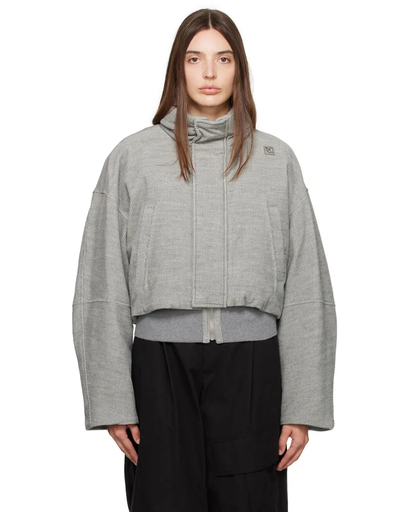 Wooyoungmi Gray Oversized Down Jacket Grey