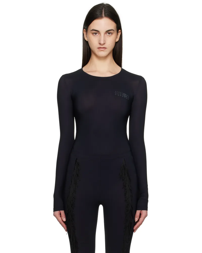 Maison Margiela Black Lycra Jersey Bodysuit 900