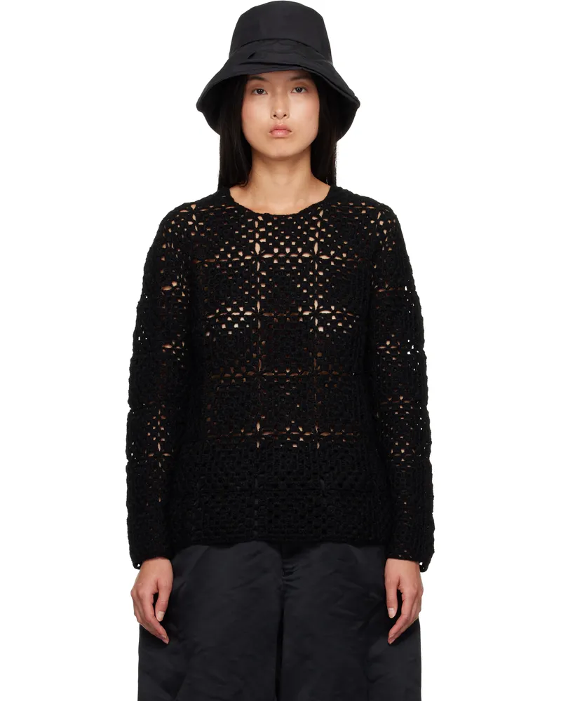 Comme des Garçons Black Crocheted Sweater 1