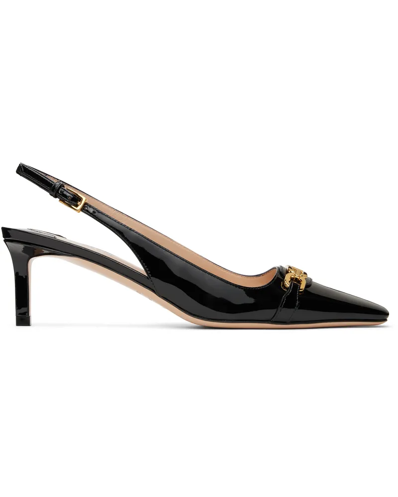 Tom Ford Black Patent Leather Whitney Slingback Heels 1n001
