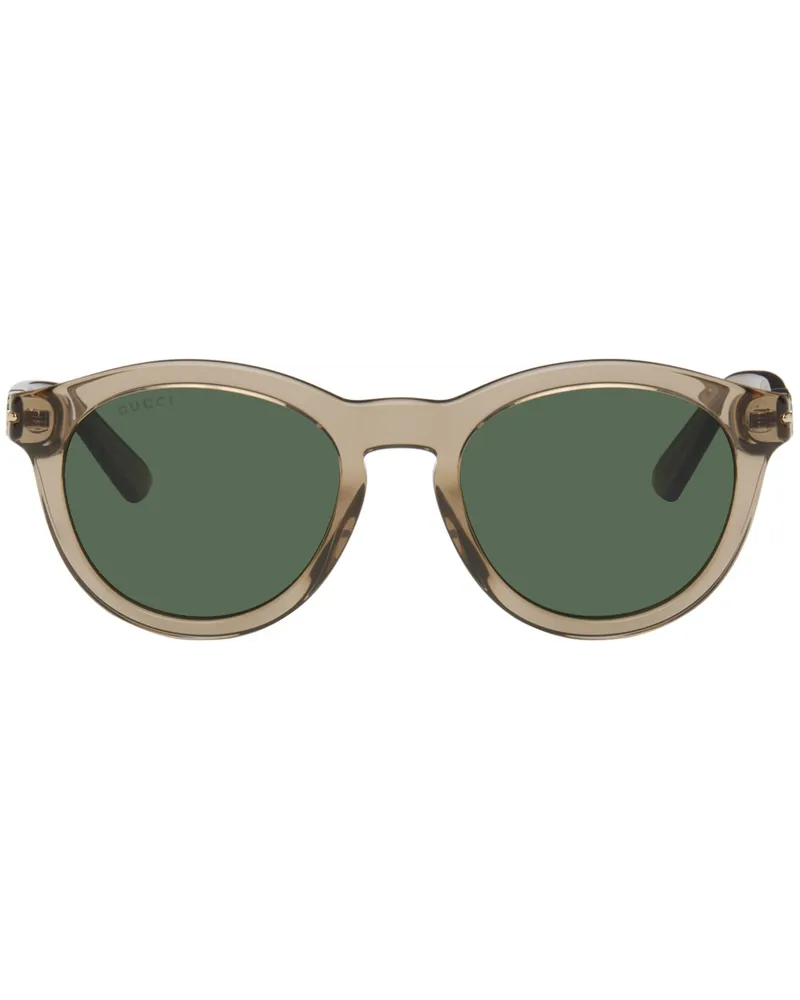 Gucci Brown Round-Frame Sunglasses Brown-brown-green