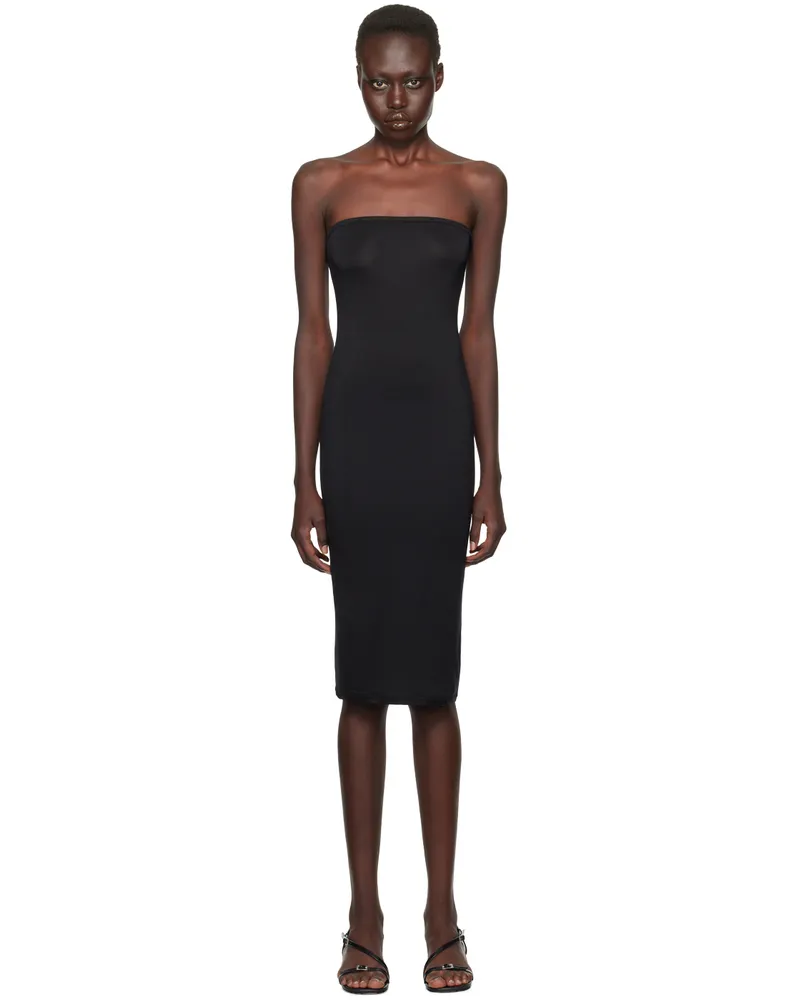 CDLP Black Lightweight Tube Midi Dress Black