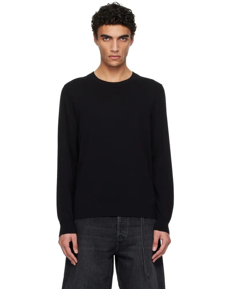 Reigning Champ Black Cotton Cashmere Riviera Crewneck Sweater Black