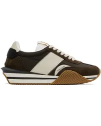 Tom Ford Brown & Off-White James Sneakers Ebony