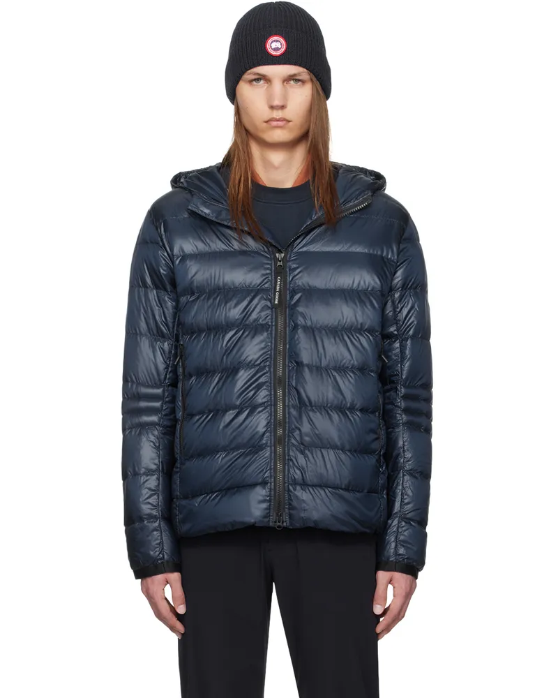 Canada Goose Navy Crofton Down Jacket Atlantic