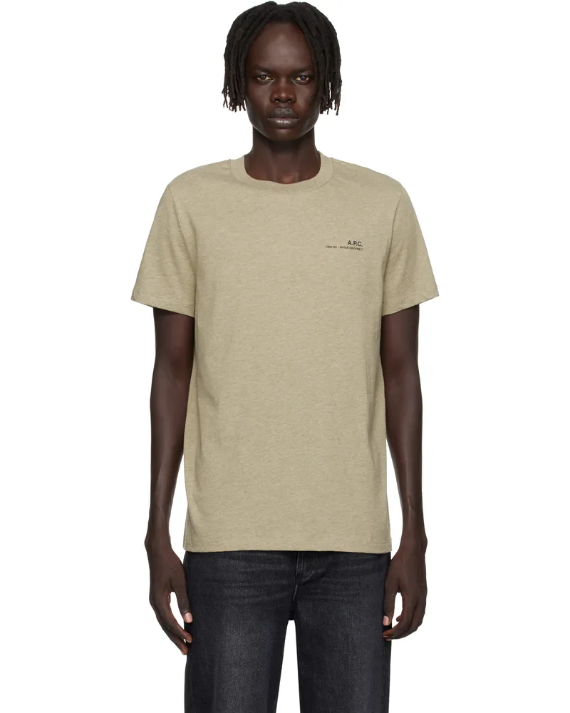 A.P.C. Khaki Standard Item T-shirt Kaki