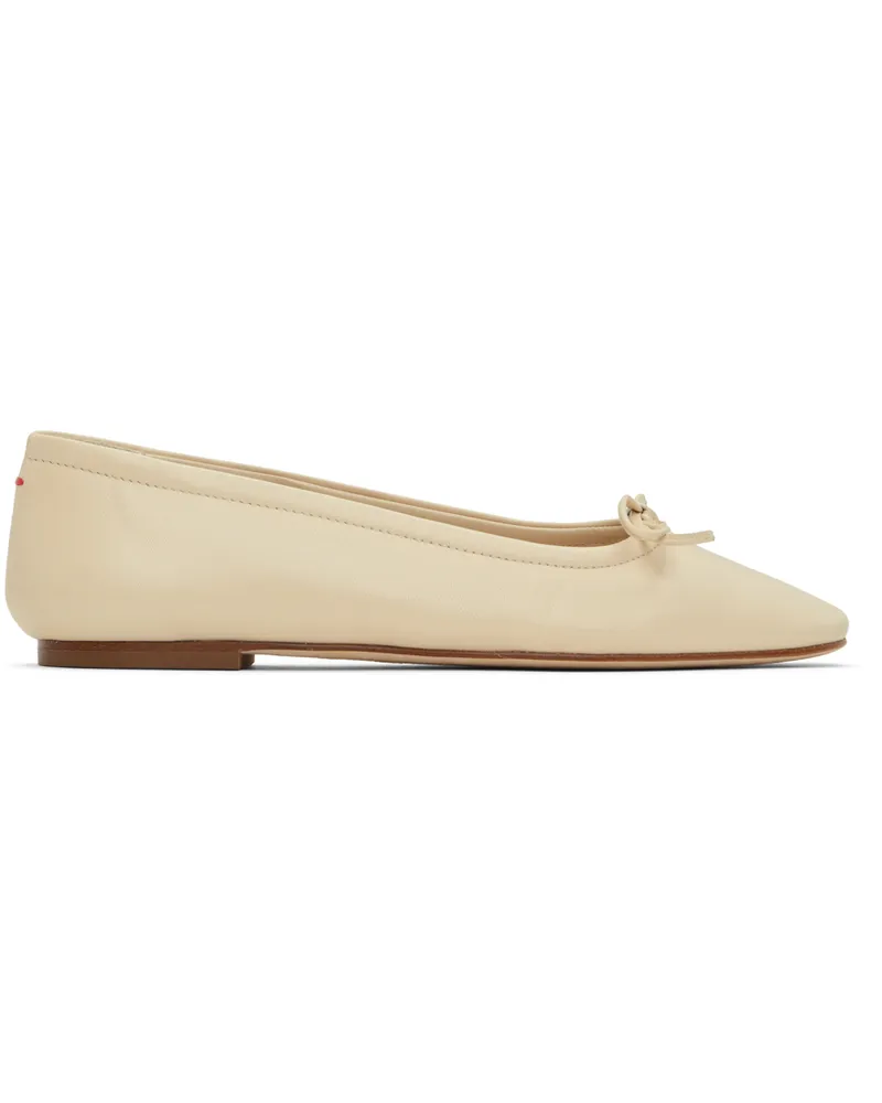 aeyde Off-White Delfina Ballerina Flats Creamy