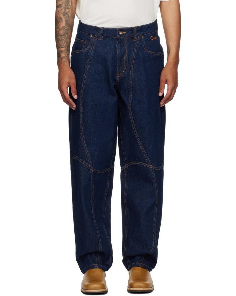 Dime Blue Classic Baggy Jeans Indigo